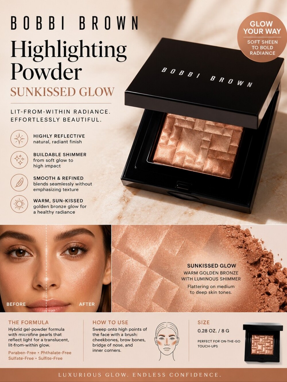 Bobbi Brown Highlighting Powder- Sunkissed Glow